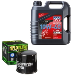 Wartungsset Ölwechsel, LIQUI MOLY Motorbike Öl 4Takt vollsytnth.