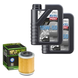 Wartungsset Ölwechsel, LIQUI MOLY Motorbike Öl 4Takt teilsytnth.