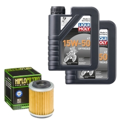 Wartungsset Ölwechsel, LIQUI MOLY Motorbike Öl 4Takt teilsytnth.