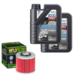 Wartungsset Ölwechsel, LIQUI MOLY Motorbike Öl 4Takt teilsytnth.