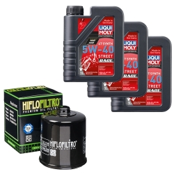 Wartungsset Ölwechsel, LIQUI MOLY Motorbike Öl 4Takt vollsytnth.