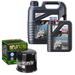 Wartungsset Ölwechsel, LIQUI MOLY Motorbike Öl 4Takt teilsytnth.