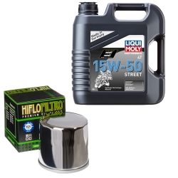 Wartungsset Ölwechsel, LIQUI MOLY Motorbike Öl 4Takt teilsytnth.