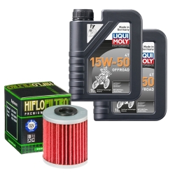 Wartungsset Ölwechsel, LIQUI MOLY Motorbike Öl 4Takt teilsytnth.