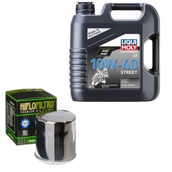 Wartungsset Ölwechsel, LIQUI MOLY Motorbike Öl 4Takt teilsytnth.