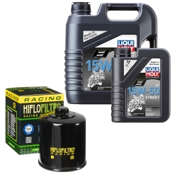 Wartungsset Ölwechsel, LIQUI MOLY Motorbike Öl 4Takt teilsytnth.