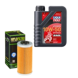 Wartungsset Ölwechsel, LIQUI MOLY Motorbike Öl 4Takt vollsytnth.