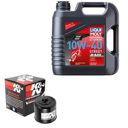 Wartungsset Ölwechsel, LIQUI MOLY Motorbike Öl 4Takt vollsytnth.
