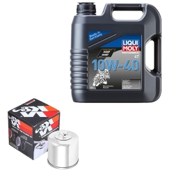 Wartungsset Ölwechsel, LIQUI MOLY Motorbike Öl 4Takt mineralisch