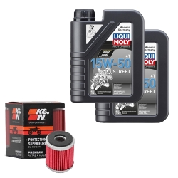 Wartungsset Ölwechsel, LIQUI MOLY Motorbike Öl 4Takt teilsytnth.