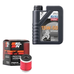 Wartungsset Ölwechsel, LIQUI MOLY Motorbike Öl 4Takt teilsytnth.