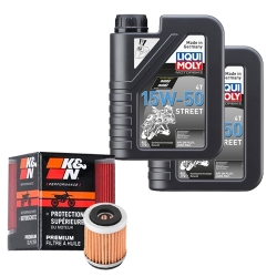 Wartungsset Ölwechsel, LIQUI MOLY Motorbike Öl 4Takt teilsytnth.