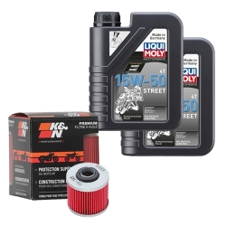 Wartungsset Ölwechsel, LIQUI MOLY Motorbike Öl 4Takt teilsytnth.