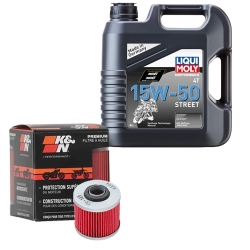 Wartungsset Ölwechsel, LIQUI MOLY Motorbike Öl 4Takt teilsytnth.