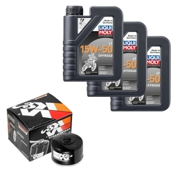 Wartungsset Ölwechsel, LIQUI MOLY Motorbike Öl 4Takt teilsytnth.