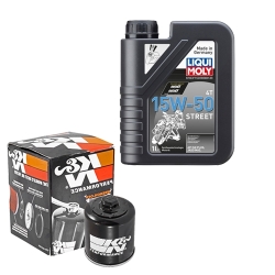 Wartungsset Ölwechsel, LIQUI MOLY Motorbike Öl 4Takt teilsytnth.