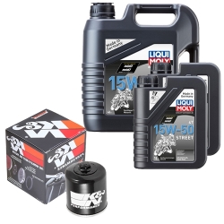 Wartungsset Ölwechsel, LIQUI MOLY Motorbike Öl 4Takt teilsytnth.