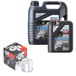 Wartungsset Ölwechsel, LIQUI MOLY Motorbike Öl 4Takt teilsytnth.