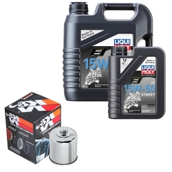 Wartungsset Ölwechsel, LIQUI MOLY Motorbike Öl 4Takt teilsytnth.