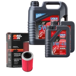 Wartungsset Ölwechsel, LIQUI MOLY Motorbike Öl 4Takt vollsytnth.