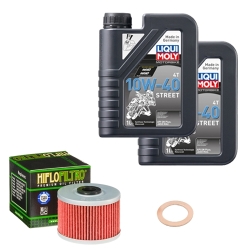 Wartungsset Ölwechsel, LIQUI MOLY Motorbike Öl 4Takt teilsytnth.