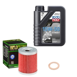 Wartungsset Ölwechsel, LIQUI MOLY Motorbike Öl 4Takt teilsytnth.