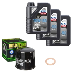 Wartungsset Ölwechsel, LIQUI MOLY Motorbike Öl 4Takt teilsytnth.