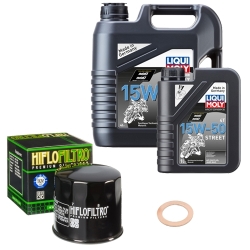 Wartungsset Ölwechsel, LIQUI MOLY Motorbike Öl 4Takt teilsytnth.