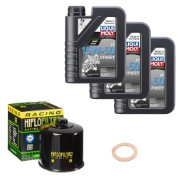 Wartungsset Ölwechsel, LIQUI MOLY Motorbike Öl 4Takt teilsytnth.