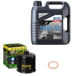 Wartungsset Ölwechsel, LIQUI MOLY Motorbike Öl 4Takt teilsytnth.