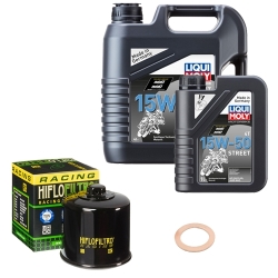 Wartungsset Ölwechsel, LIQUI MOLY Motorbike Öl 4Takt teilsytnth.