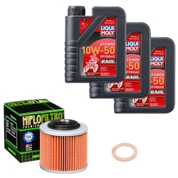 Wartungsset Ölwechsel, LIQUI MOLY Motorbike Öl 4Takt vollsytnth.
