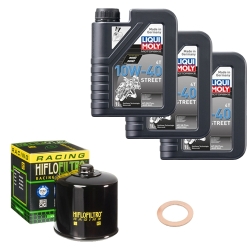 Wartungsset Ölwechsel, LIQUI MOLY Motorbike Öl 4Takt teilsytnth.