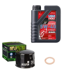 Wartungsset Ölwechsel, LIQUI MOLY Motorbike Öl 4Takt vollsytnth.