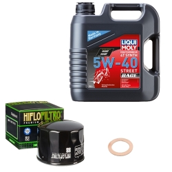 Wartungsset Ölwechsel, LIQUI MOLY Motorbike Öl 4Takt vollsytnth.