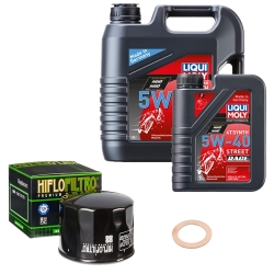 Wartungsset Ölwechsel, LIQUI MOLY Motorbike Öl 4Takt vollsytnth.