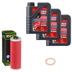 Wartungsset Ölwechsel, LIQUI MOLY Motorbike Öl 4Takt vollsytnth.