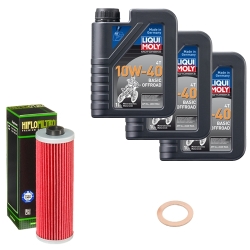 Wartungsset Ölwechsel, LIQUI MOLY Motorbike Öl 4Takt mineralisch