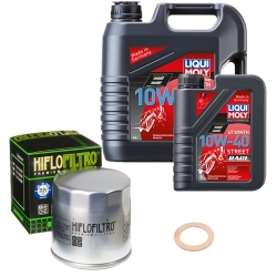 Wartungsset Ölwechsel, LIQUI MOLY Motorbike Öl 4Takt vollsytnth.
