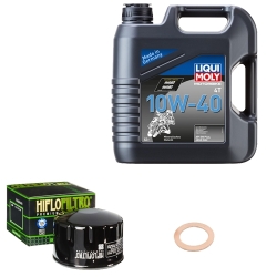 Wartungsset Ölwechsel, LIQUI MOLY Motorbike Öl 4Takt mineralisch