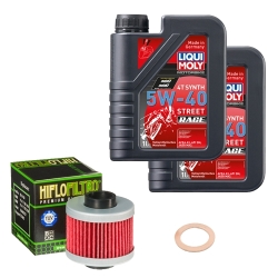 Wartungsset Ölwechsel, LIQUI MOLY Motorbike Öl 4Takt vollsytnth.
