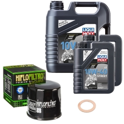 Wartungsset Ölwechsel, LIQUI MOLY Motorbike Öl 4Takt teilsytnth.