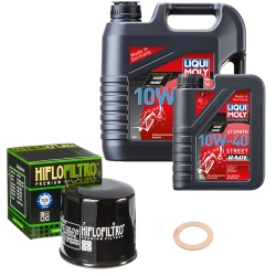 Wartungsset Ölwechsel, LIQUI MOLY Motorbike Öl 4Takt vollsytnth.