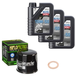 Wartungsset Ölwechsel, LIQUI MOLY Motorbike Öl 4Takt teilsytnth.