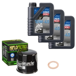 Wartungsset Ölwechsel, LIQUI MOLY Motorbike Öl 4Takt mineralisch