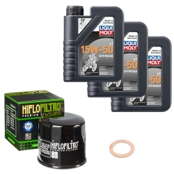 Wartungsset Ölwechsel, LIQUI MOLY Motorbike Öl 4Takt teilsytnth.
