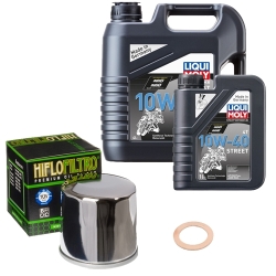 Wartungsset Ölwechsel, LIQUI MOLY Motorbike Öl 4Takt teilsytnth.