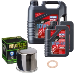 Wartungsset Ölwechsel, LIQUI MOLY Motorbike Öl 4Takt vollsytnth.