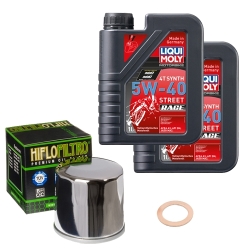 Wartungsset Ölwechsel, LIQUI MOLY Motorbike Öl 4Takt vollsytnth.