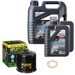 Wartungsset Ölwechsel, LIQUI MOLY Motorbike Öl 4Takt teilsytnth.
